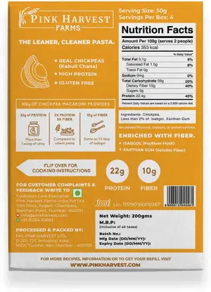Pink Harvest Chickpeas Pasta Macaroni