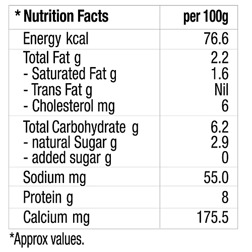 Natural Greek Yogurt - Partly Skimmed Yogurt - No Added Sugar, High In Protein & No Added Preservatives - Epigamia - 400gm