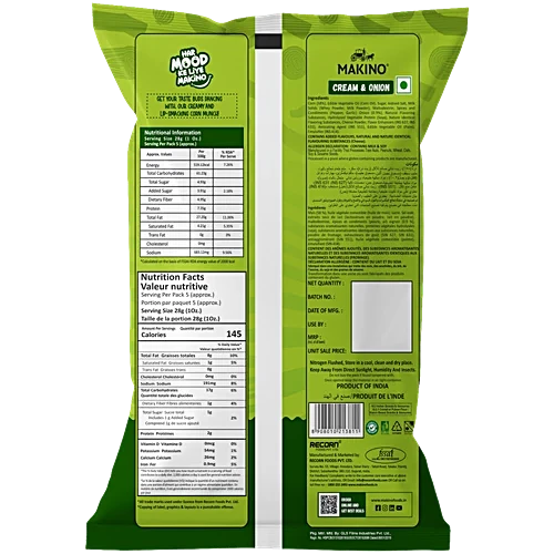 MAKINO CORN MUNCH CREAN & ONION