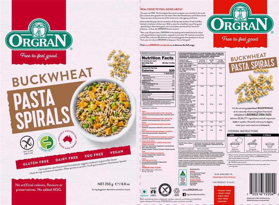 ORGRAN BUCKWHEAT SPIRAL