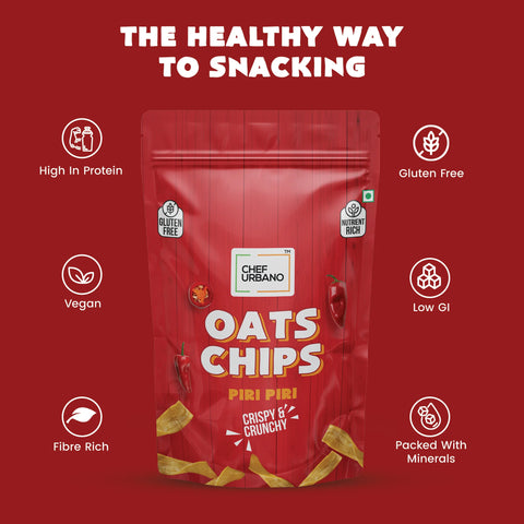 CHEF URBANO CHIPS OATS PIRI PIRI 75GMS