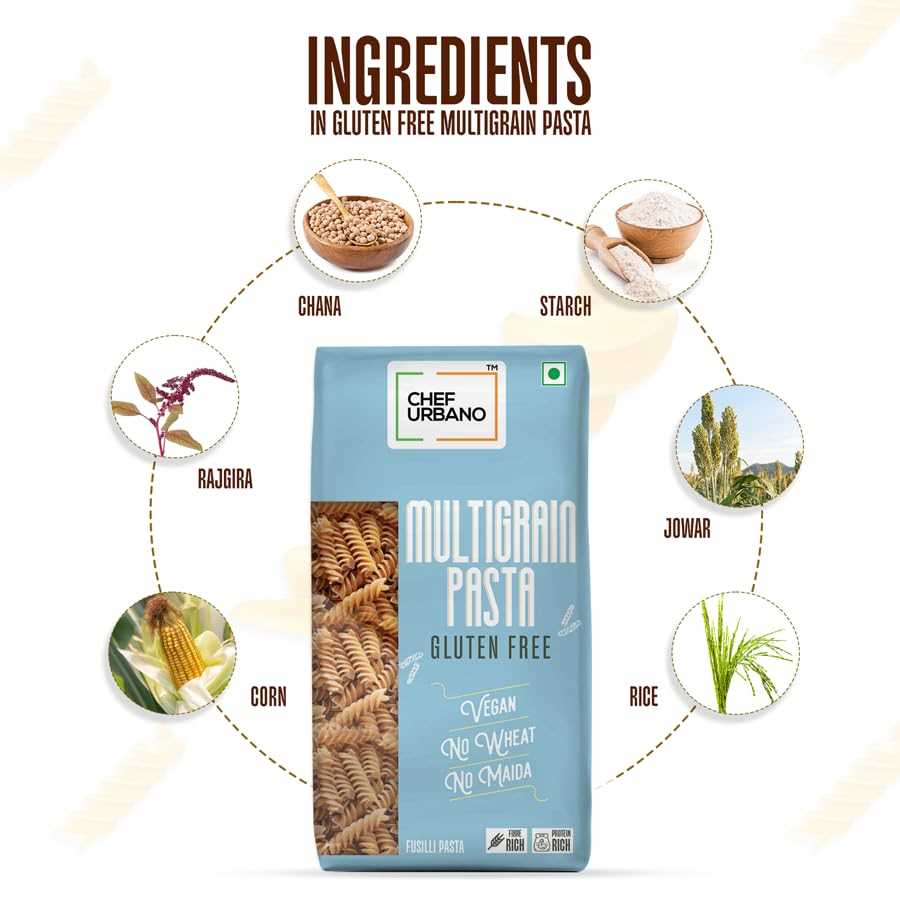 CHEF URBANO PASTA MULTI GRAIN FUSILLI 250GM
