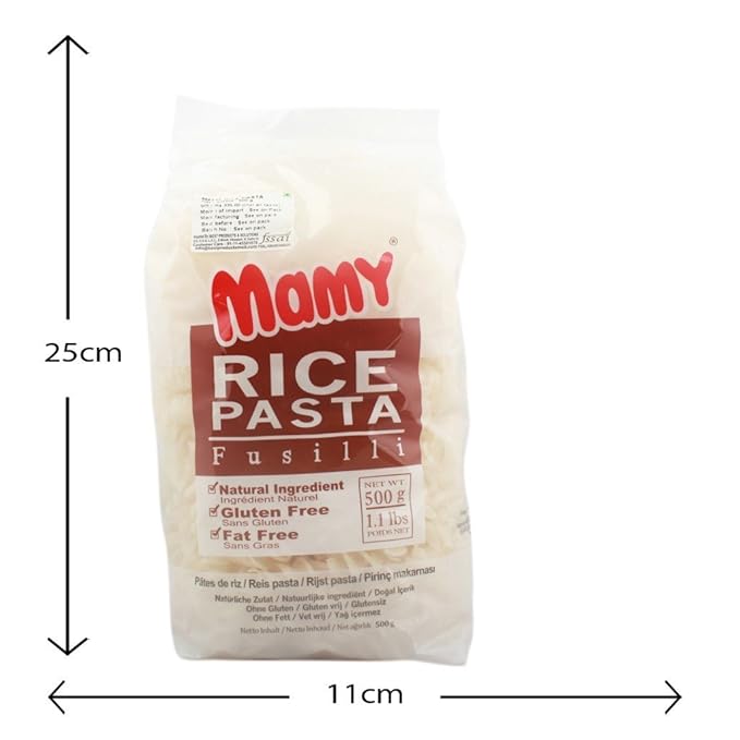 Mamy Rice Pasta Fusilli 500gm