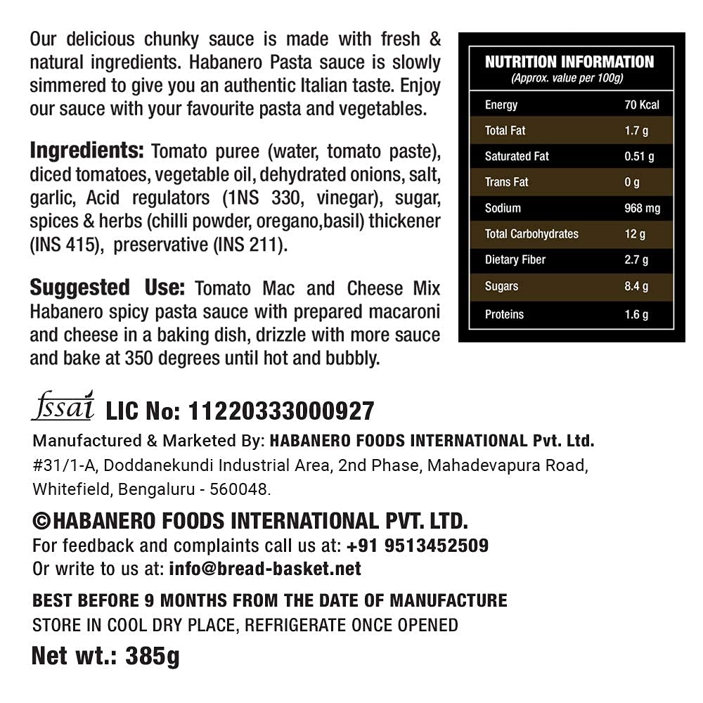 Ho Spicy Pasta Sauce-385gm