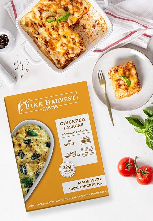 Pink Harvest Chickpeas Pasta Lasagna