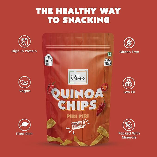 CHEF URBANO CHIPS QUINOA PIRI PIRI 75GMS