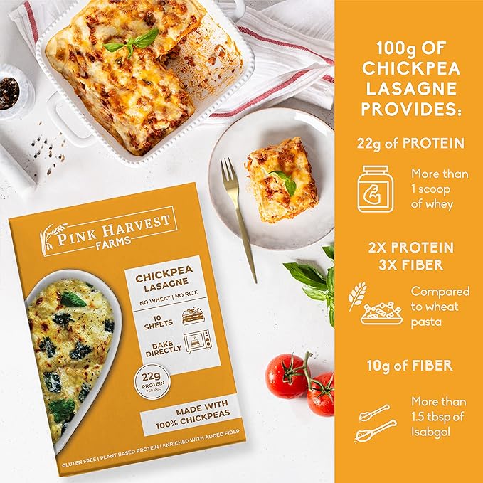 Pink Harvest Chickpeas Pasta Lasagna