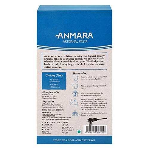 ANMARA GLUTEN FREE PENNE PASTA 250G