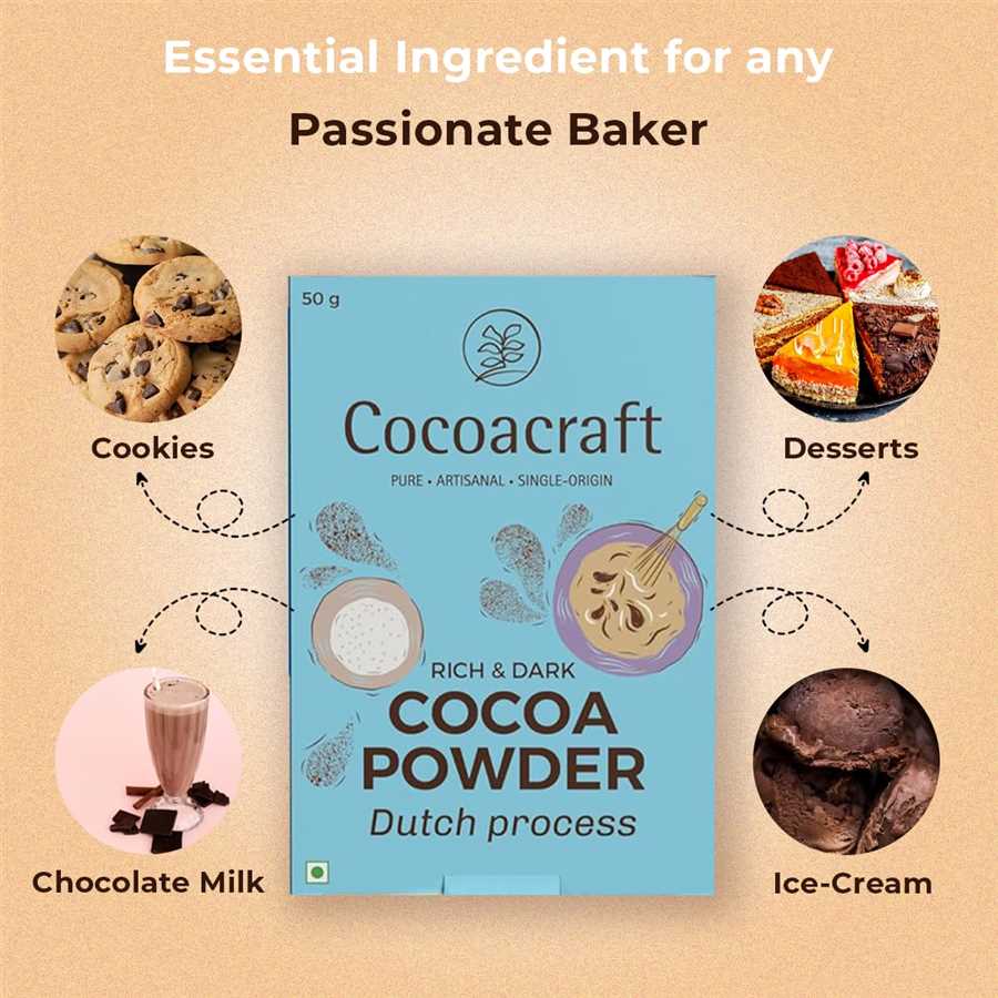 COCOACRAFT RICH & DARK COCOA POWDER DUTCH PROCESS 50GM