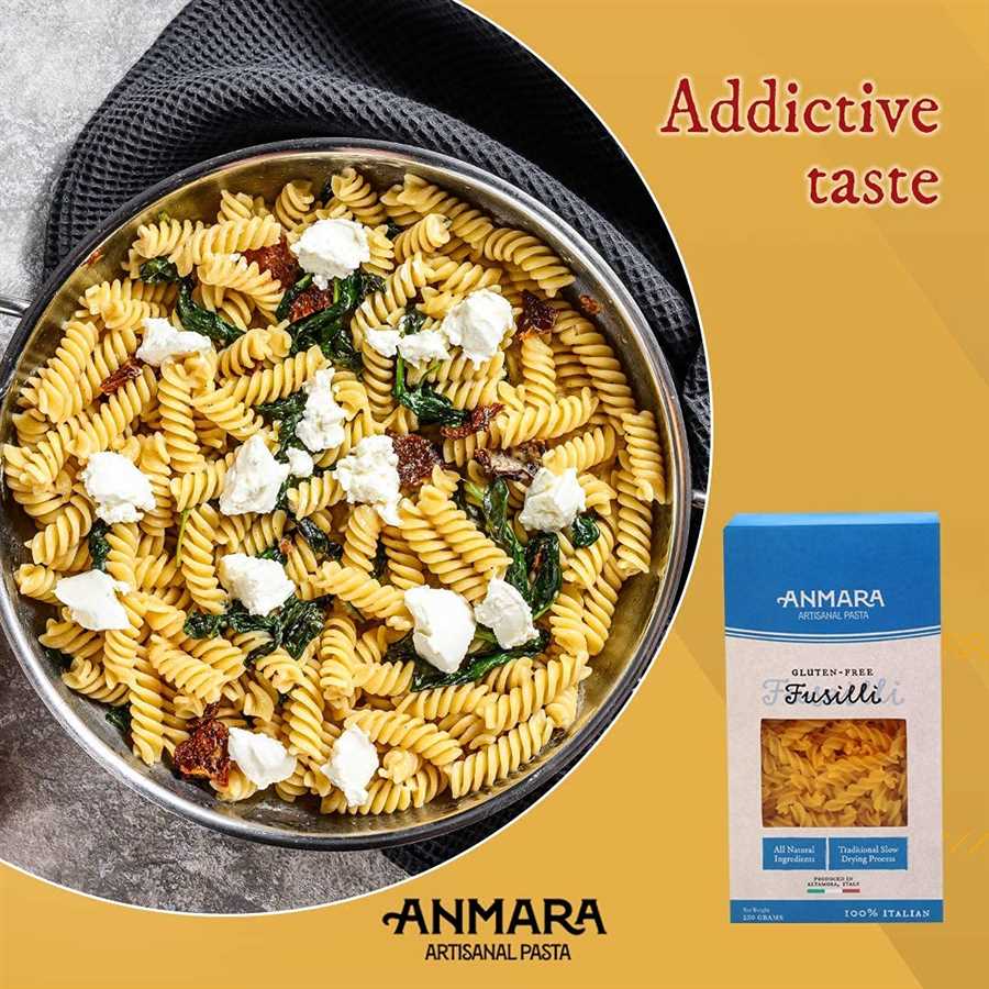 ANMARA GLUTEN FREE FUSILLI PASTA 250GM