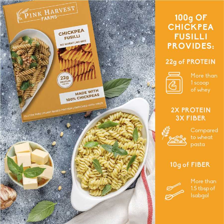 PINK HARVEST CHICKPEA FUSILLI 200GM