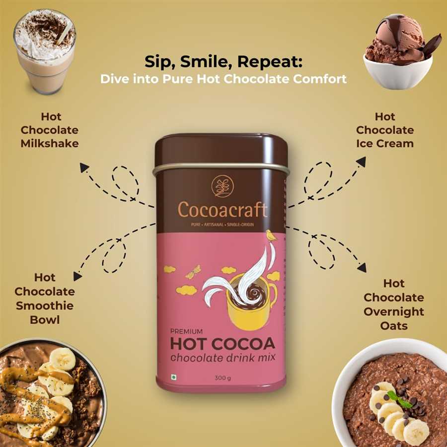 COCOACRAFT PREMUM HOT COCOA CHOCOLATE DRINK MIX 300GM