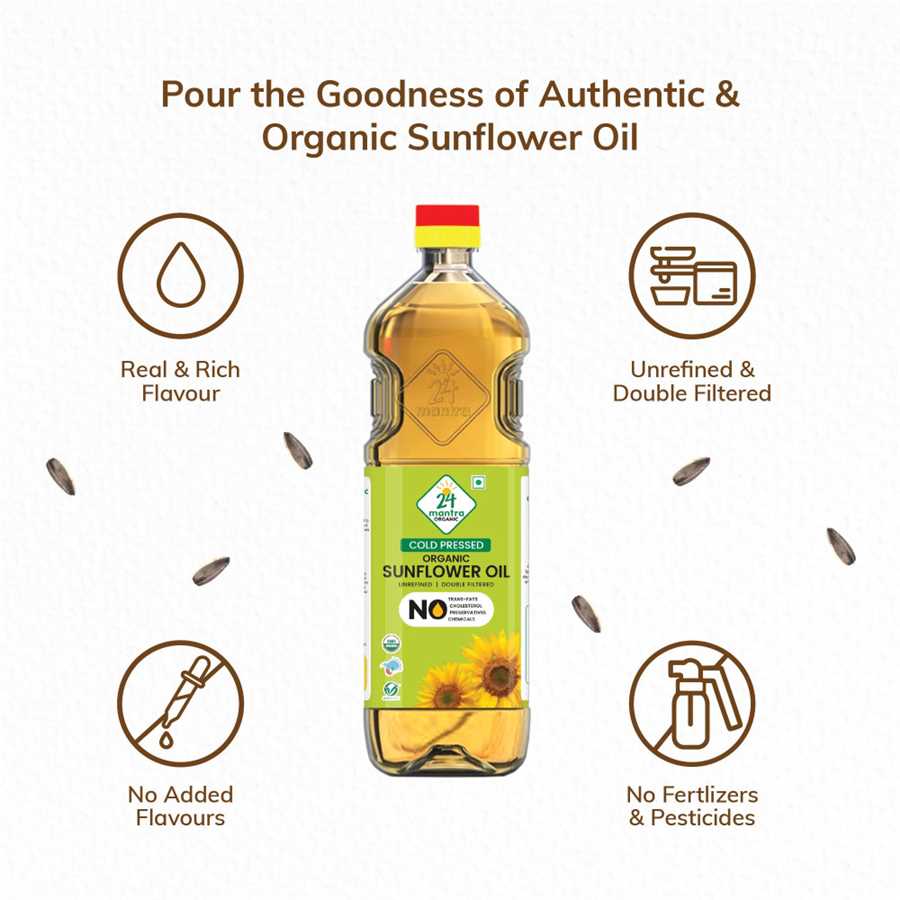 24MANTARA ORGANIC COLD PRESS SUNFLOWER OIL 1LI