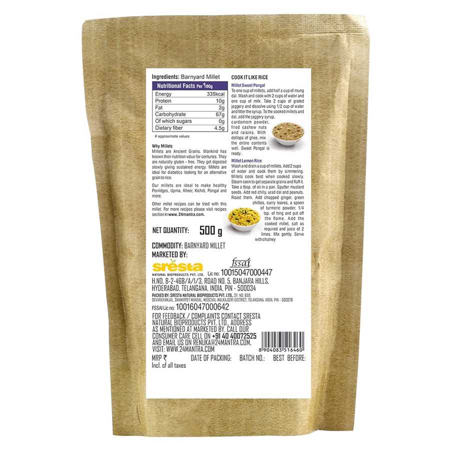 24 MANTRA BARNYARD MILLET 500G